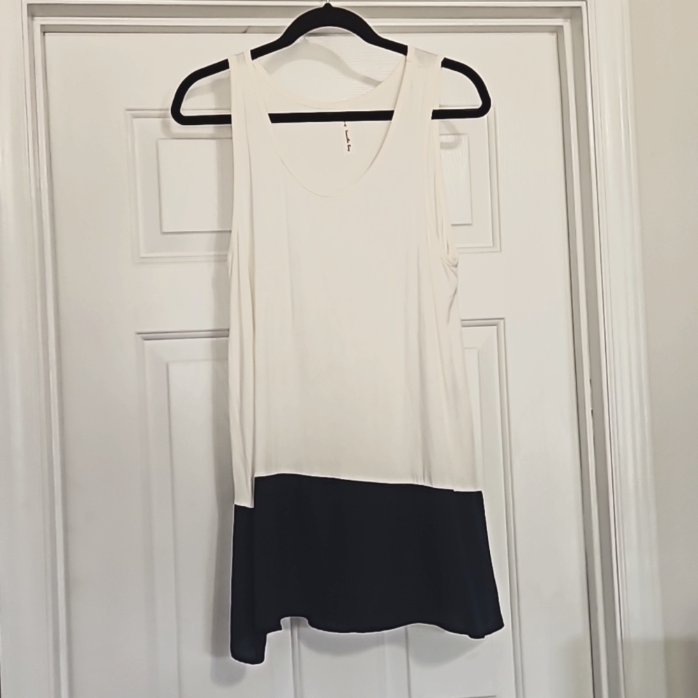 Vanilla Bay Navy and White Tank Top